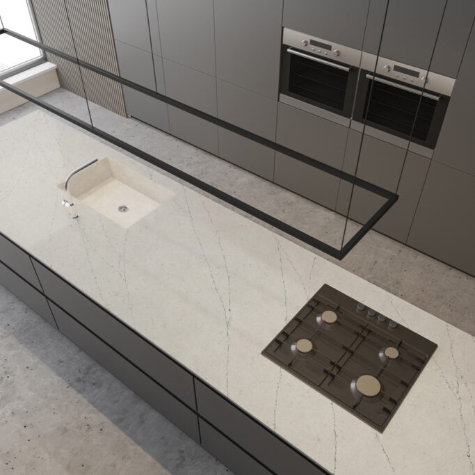 Blat Bucătărie Statuario Insula